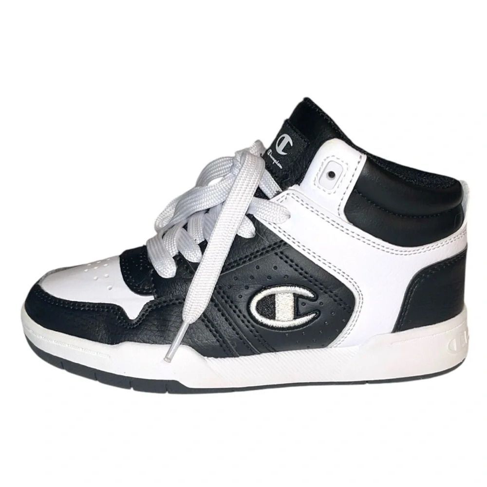 Champion 3ON3 Hi V2 Youth Sneakers - Black & White | Size 1